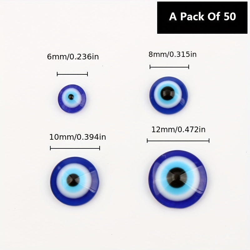 50pcs Resin Eye Of The Devil Beads for DIY Jewelry Making