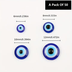 50pcs Resin Eye Of The Devil Beads for DIY Jewelry Making