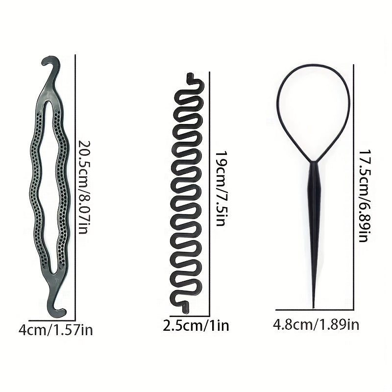 6pcs Hair Braiding Tools Set for Curly Hair Styling