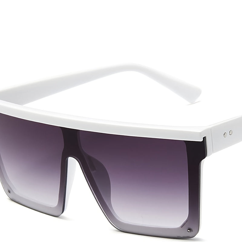 Square Sunglasses Large Flat Top UV400 Sun Shades Driving Travel