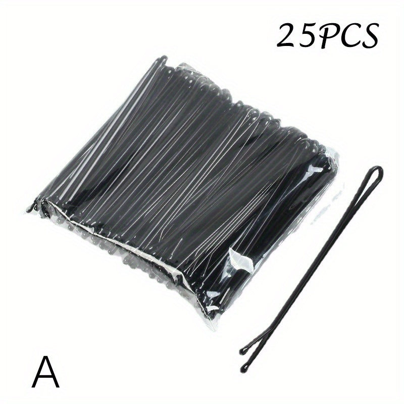 25 Pcs Hair Clips Pins Curly Wavy Slides Bobby Pins Styling Accessories