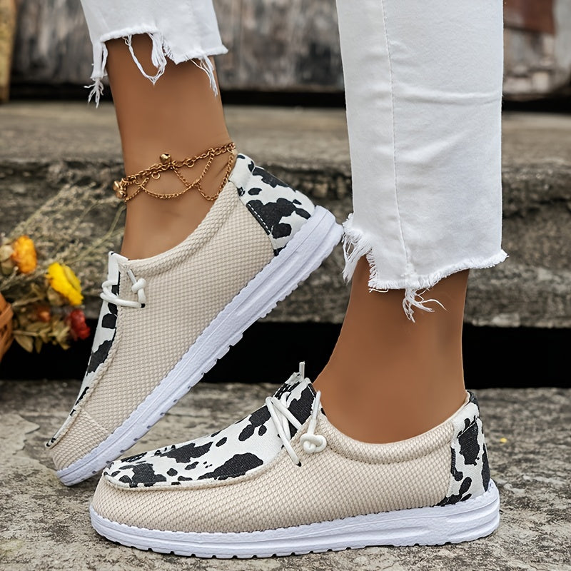 Women's Low Top Canvas Lace Up Flat Casual Shoes Lightweight Sneakers