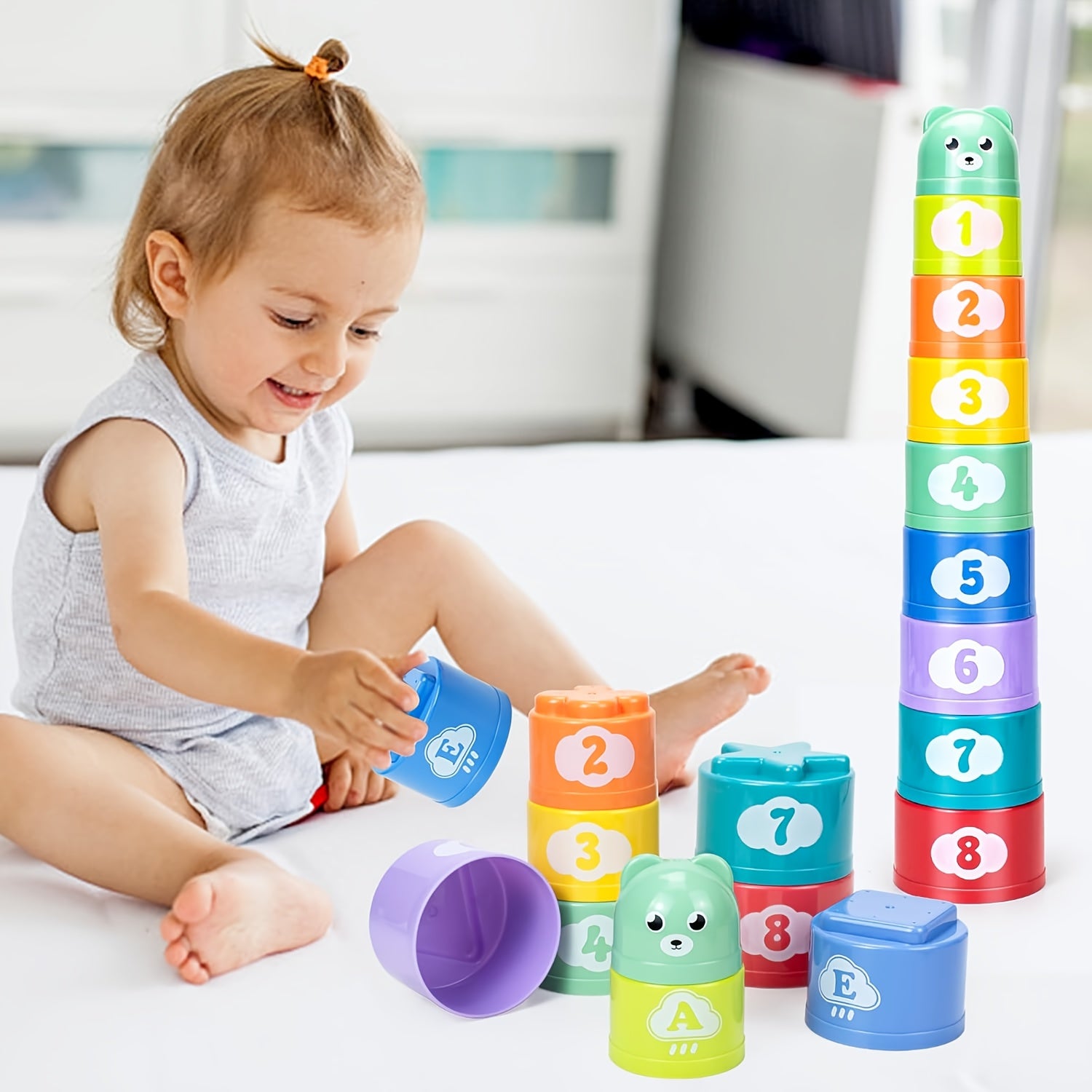 Track Toy for Grasping Training and Stacking Puzzle