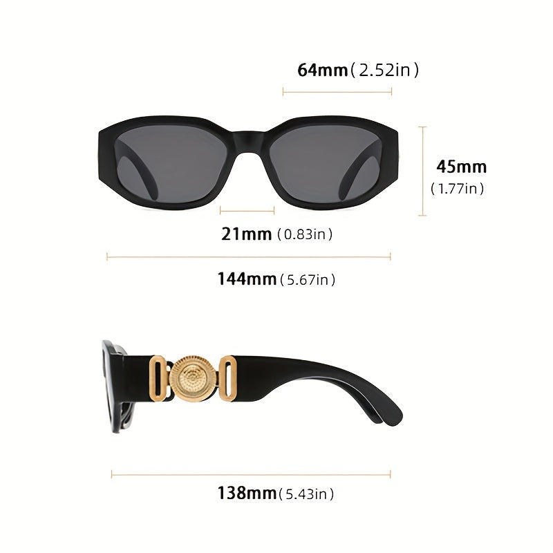 Geometric Frame Sunglasses Gradient Lens Glasses UV400