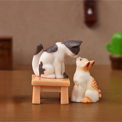 Cartoon Cat Micro Landscape Doll House Display