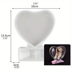 Love Heart Photo Frame Silicone Mold Epoxy Resin Decorative DIY Crafts Gift