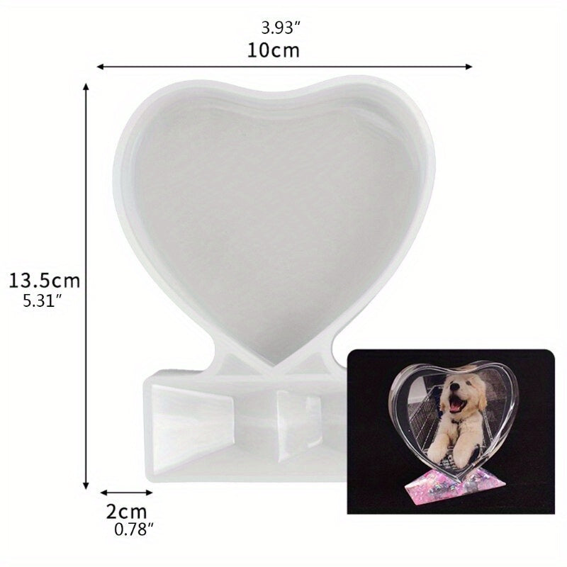 Love Heart Photo Frame Silicone Mold Epoxy Resin Decorative DIY Crafts Gift