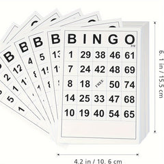 60Pcs Bingo Paper Game Cards Family Bingo Game Card With Unique Numbers