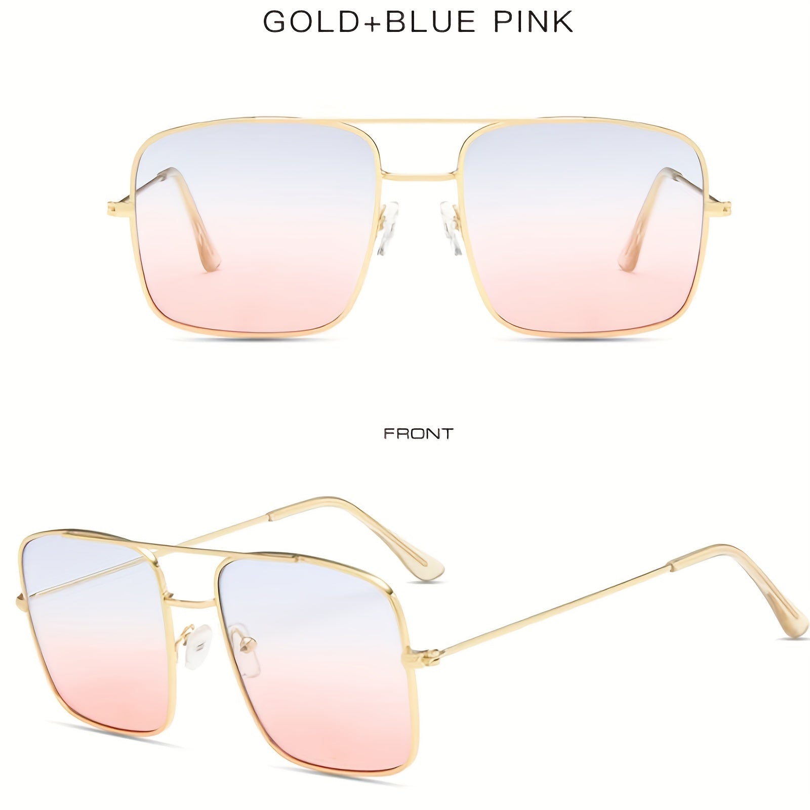 Metal Square Sunglasses UV400 Sun Shades Men Women