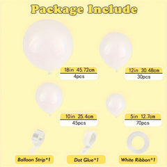 Matte Balloons Wreath Arch Set | 149pcs Latex Balloons Wedding Party Decor