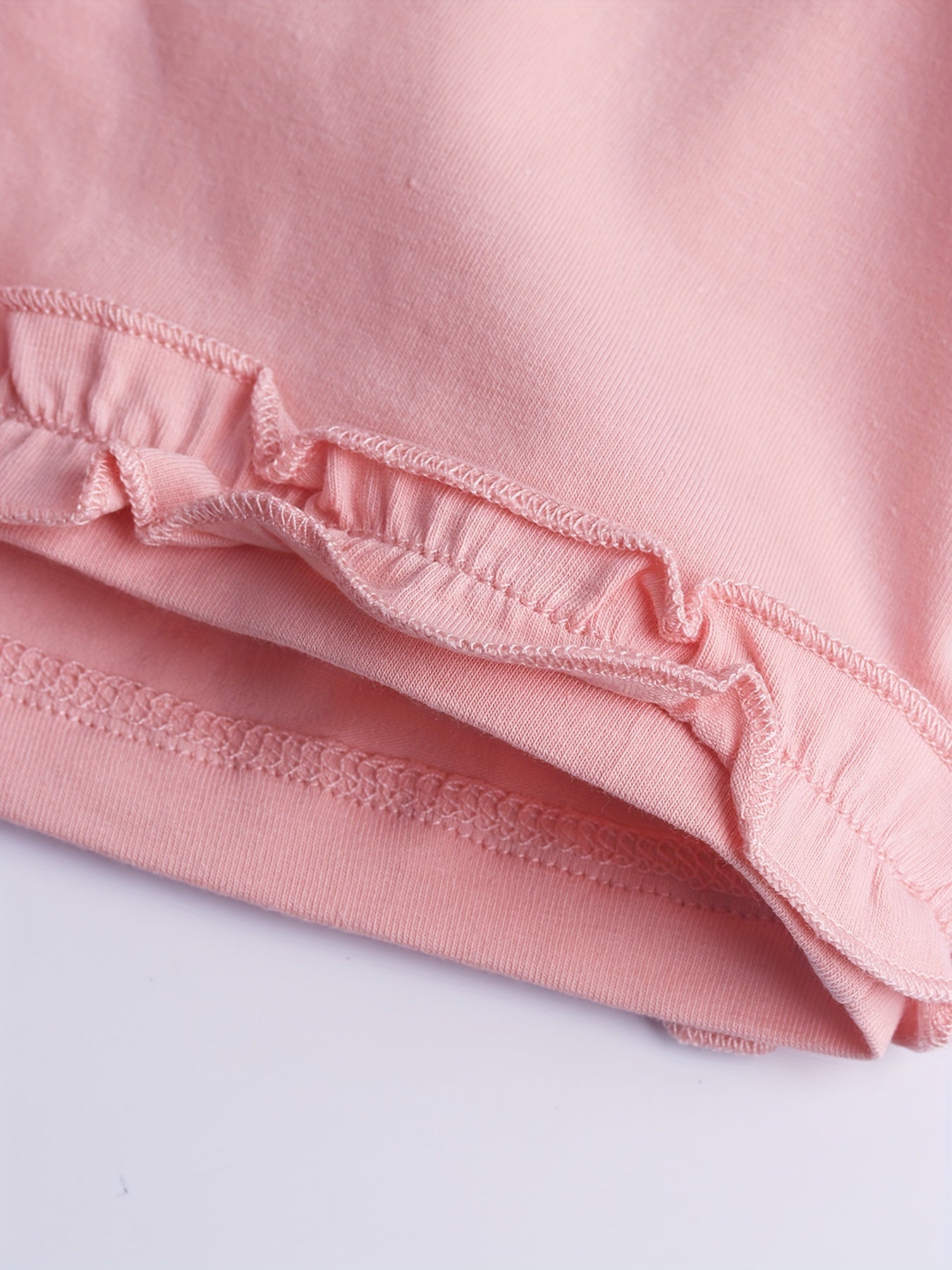 Toddler Girls Lace Trim Bow Front Elastic Waist Cotton Casual Shorts