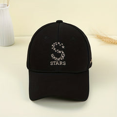S STARS Embroidery Baseball Cap Adjustable Dad Hats Outdoor Golf Sun Hat