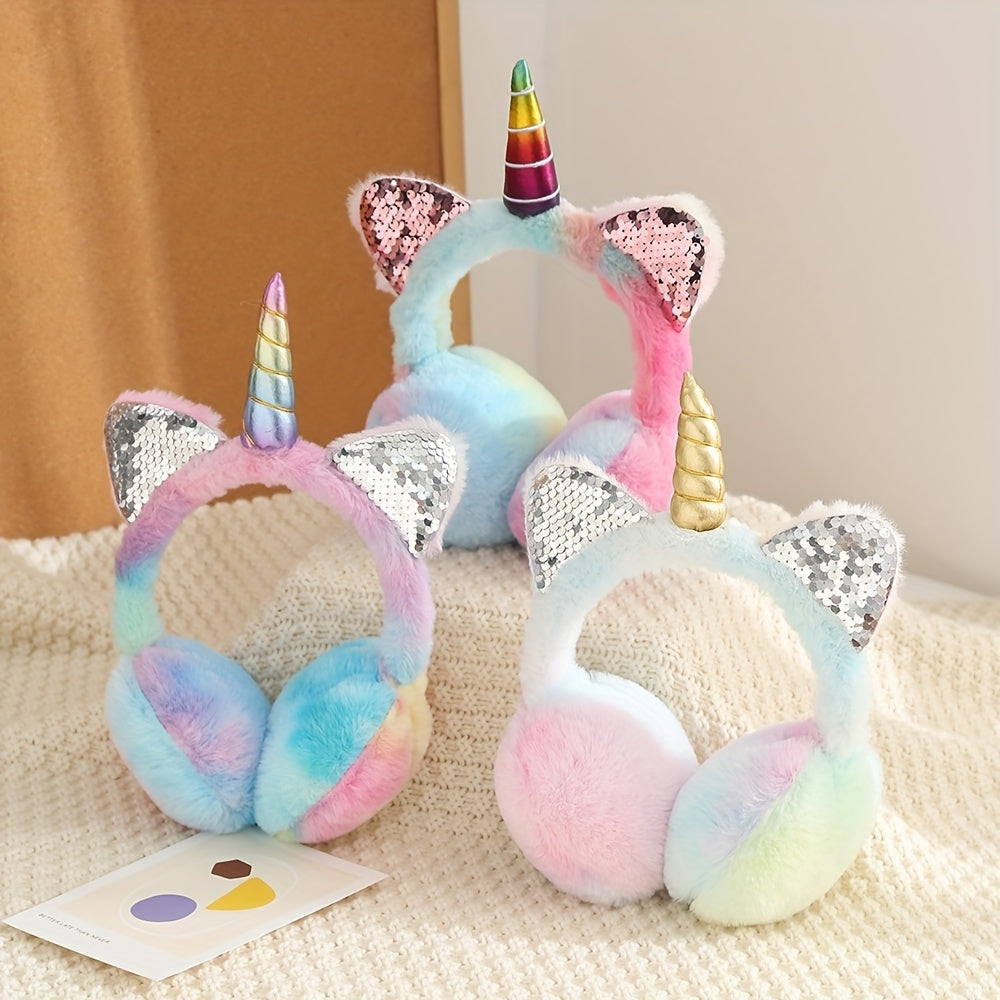 Unicorn Warm Earmuffs Winter Coldproof Rabbit Earmuffs