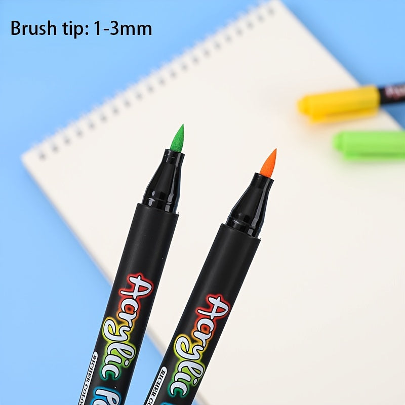 Acrylic Paint Pens Brush Marker Pen - DIY Art Making Supplies