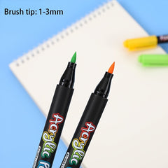 Acrylic Paint Pens Brush Marker Pen - DIY Art Making Supplies
