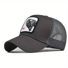 Bull Cash Cartoon Baseball Cap Animal Embroidery Patch Trucker Hat