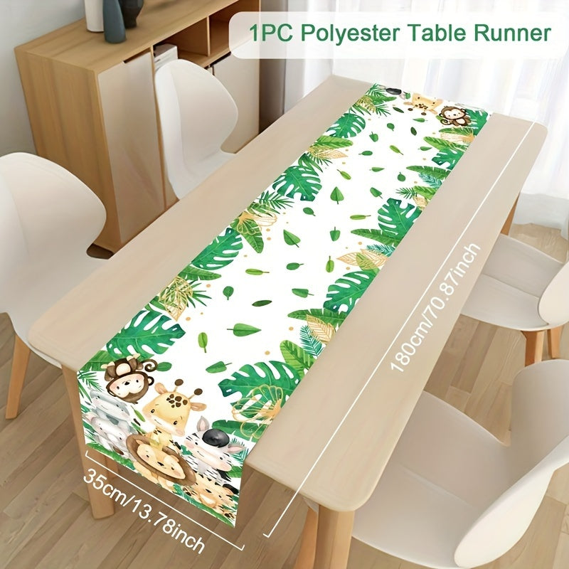 Jungle Birthday Table Runner Safari Baby Shower Party Decoration