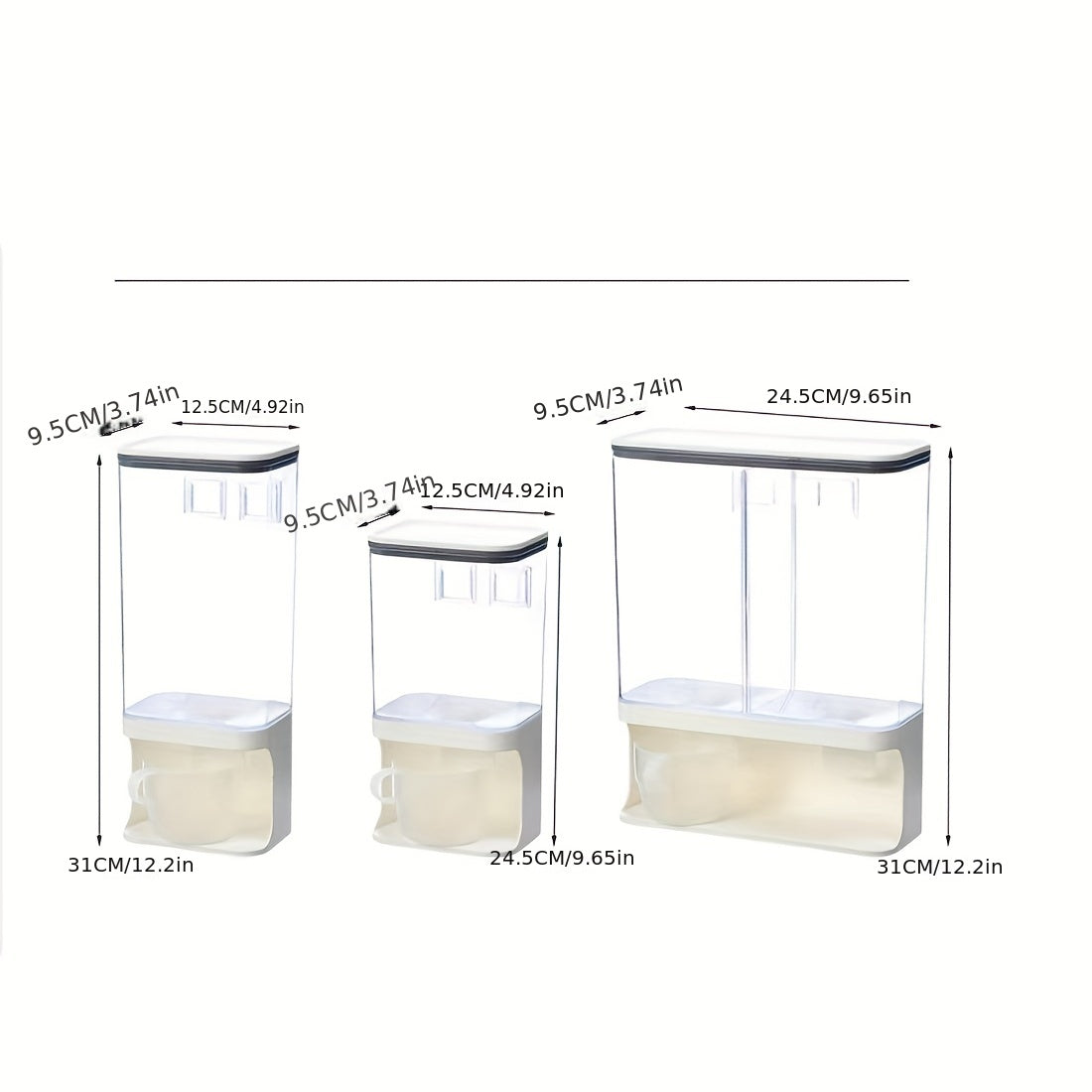 Wall mounted Rice Bucket Large Capacity Cereal Container