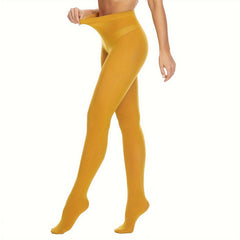 Opaque Elastic Tights High Waist Slim Footed Pantyhose