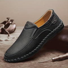 CLOHOO Men's Stitch Loafers Non Slip Casual Shoes