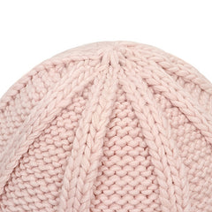 Vintage Ribbed Knit Beanie Hat