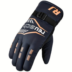 Winter Cycling Gloves Velvet Thickened Non-slip Motorcycle Ski Gloves