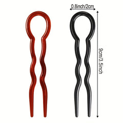 3pcs Vintage U-shaped Hairpins Hair Styling Accessories