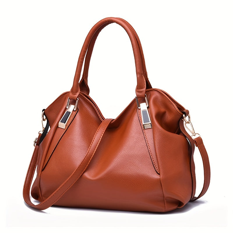 Large Capacity Crossbody Bag Soft PU Leather Satchel Purses