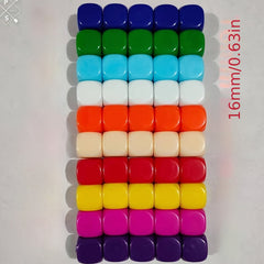 20pcs Acrylic 16mm Round Corner Blank Dice for Multiplayer Game