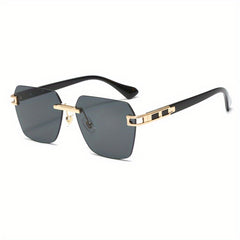 Rimless Sunglasses UV Protection Men's Decorative Sunglasses