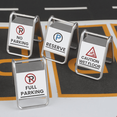 Mini Parking Signs Dollhouse Ornaments Gray Props Desktop Decor Car Interior