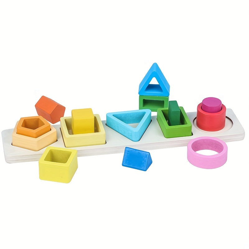 Wooden Sort & Stack Toy for Toddlers