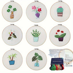 DIY Embroidery Kit Plant Flower Pattern Home Decor