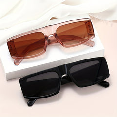 Rectangle Frame Sunglasses Gradient Lens UV400