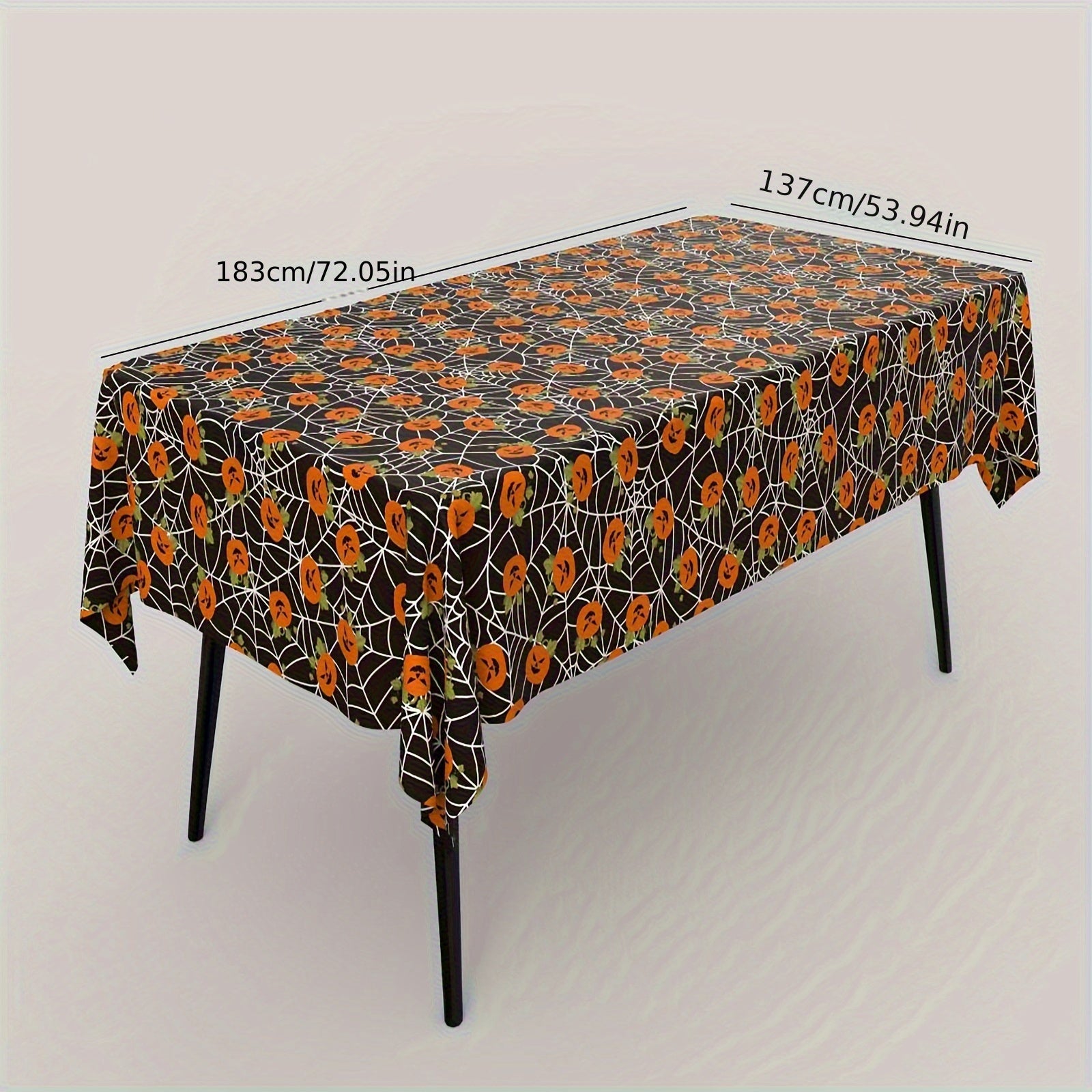 Halloween Disposable Party Aluminum Foil Tablecloth Pumpkin Tablecloth