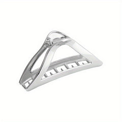 Silvery Triangle Hair Claw Clip Alloy Nonslip Shark Claw