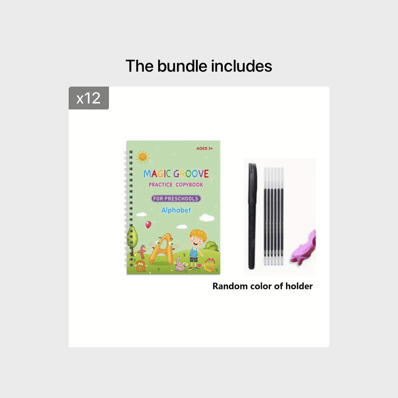 Reusable Handwriting Workbook for Kids - Alphabet & Writing Practice Book
