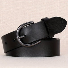 Leather Belt Round Pin Buckle Belt Unisex Casual Pants Jeans Belts Plus Size