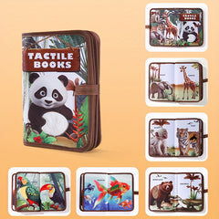 Baby Dino Touch Book Soft Fabric Lifelike Animal Illustrations