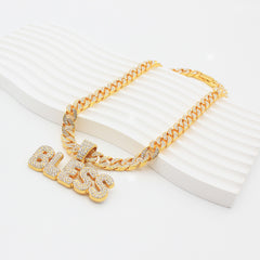 Bless Pendant Women's Hip Hop Cuban Chain Fine Jewelry