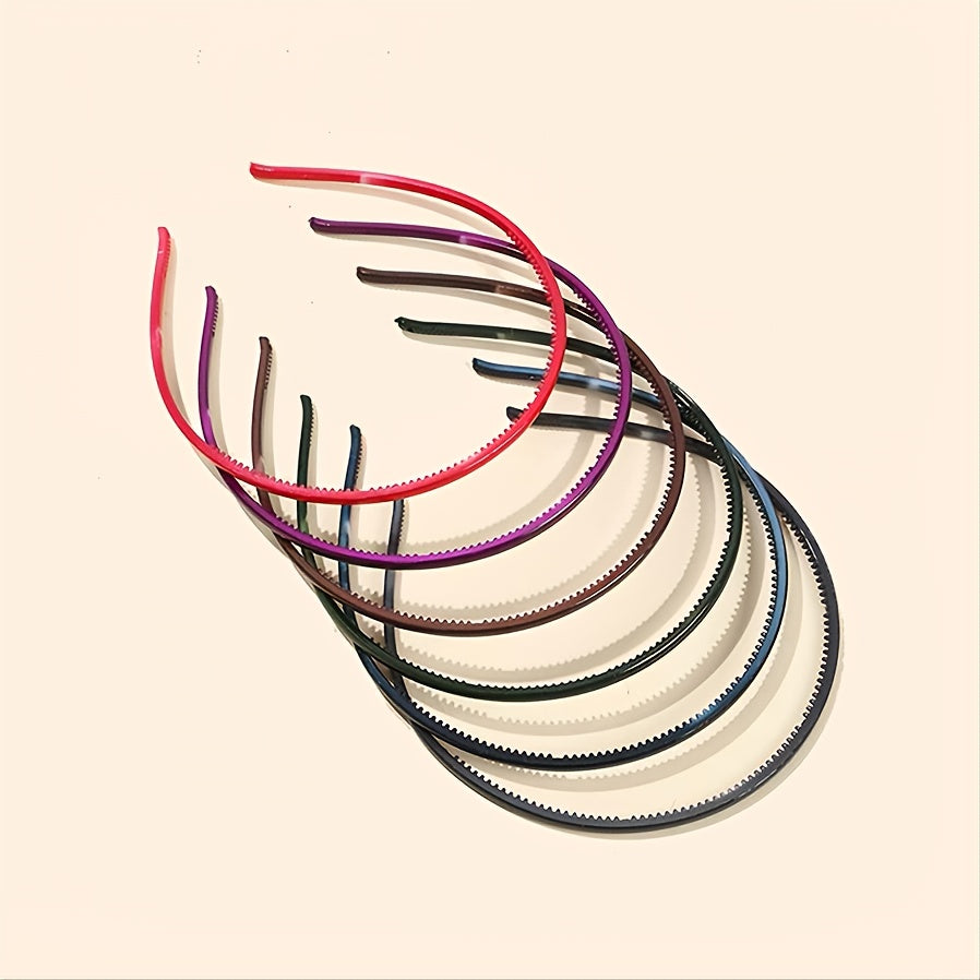 6pcs Teeth Comb Headband Plastic Hair Band Non-slip Hard Hair Hoop