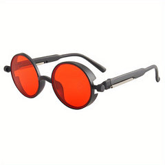 Gothic Steampunk Round Sunglasses for Men