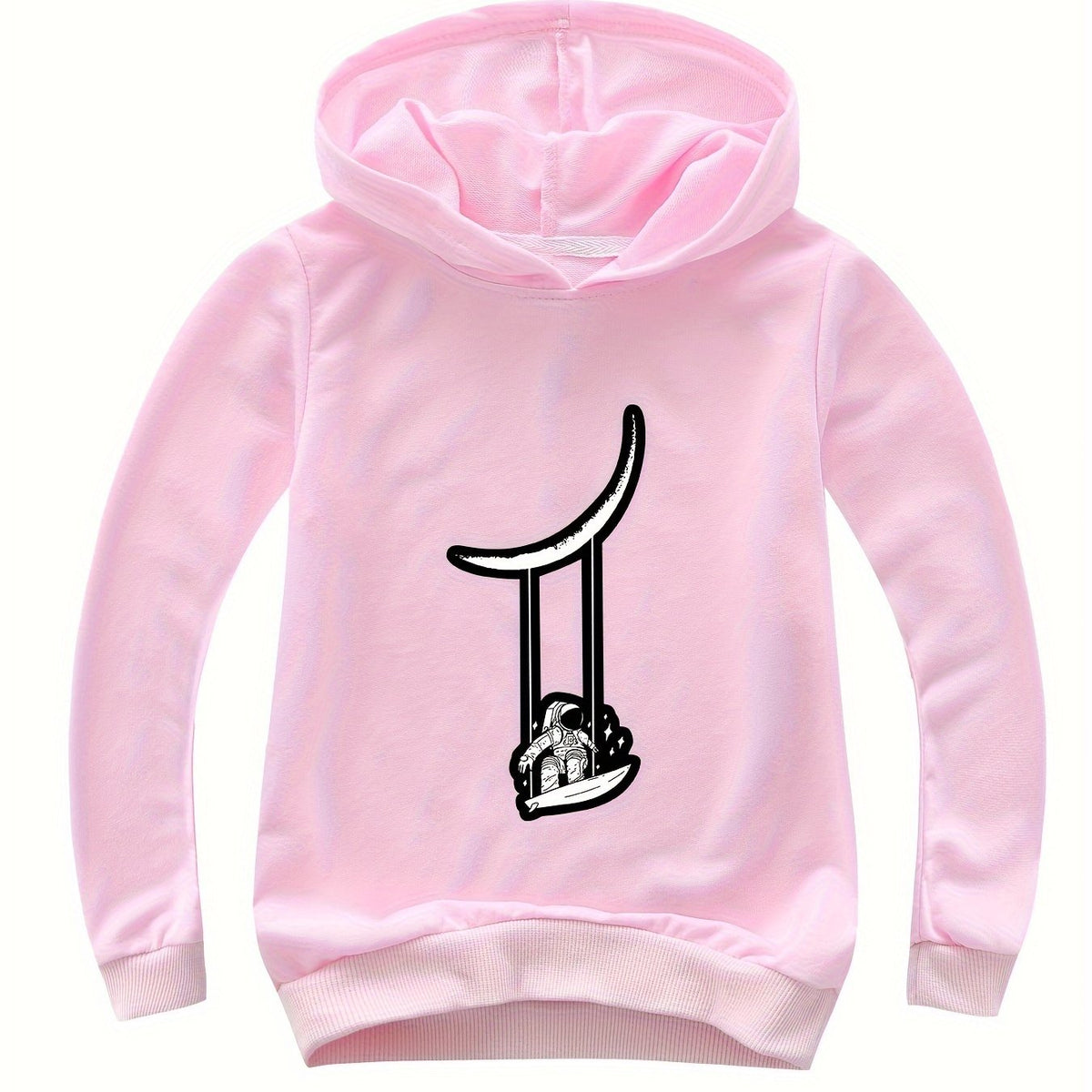Astronaut Pattern V Neck Long Sleeve Sweatshirt For Girls Kids