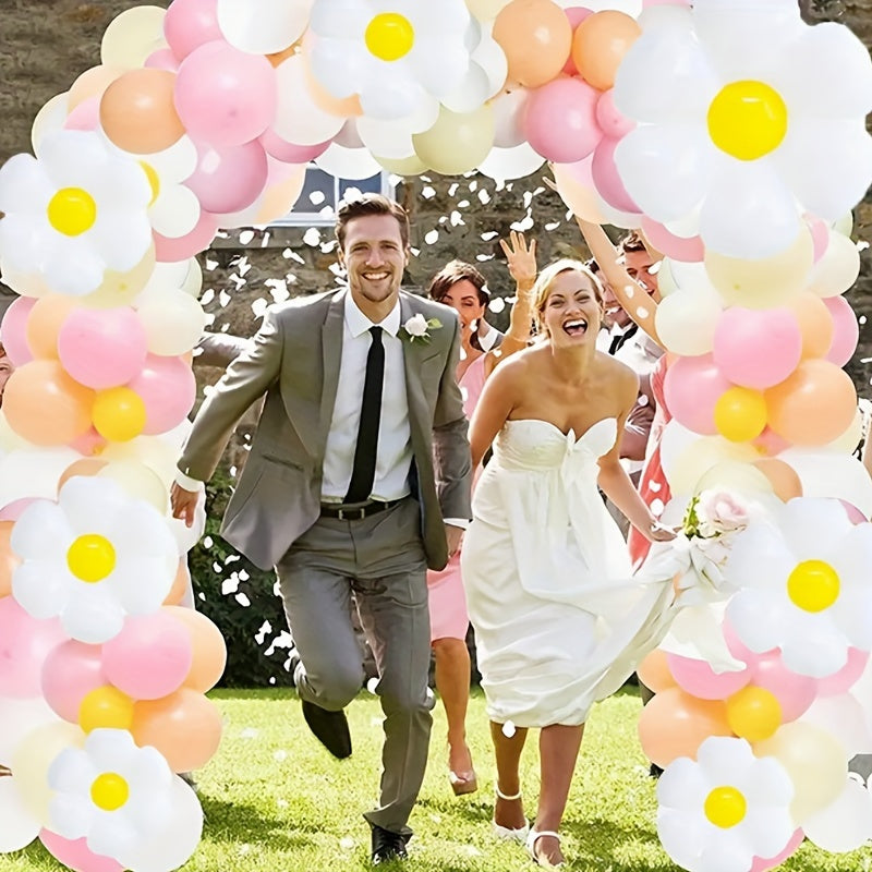 5pcs Daisy Aluminum Film Balloons for Parties and Events