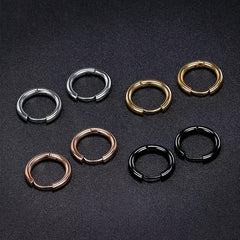 Stainless Steel Hoop Earrings Circle Ear Piercing Jewelry