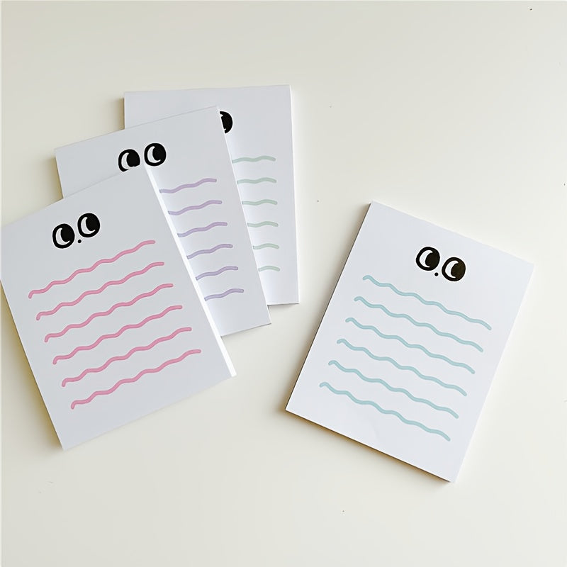 50 Pages Big Eyed Wavy Lined To-Do Lists Journal Diary Memo Pad