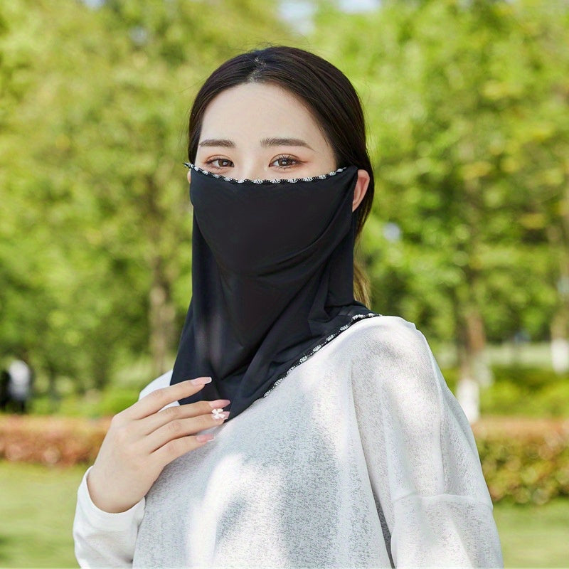 Sunscreen Ice Mask Headscarf Neck Gaiter UV Protection Women Head Wrap