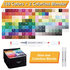 Dual Tip Markers Waterproof & Durable with Storage Bag