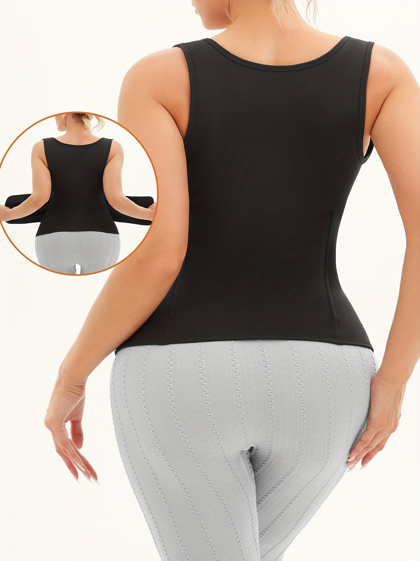  Zipper Waist Training 2 In 1 Body Shaper Vest