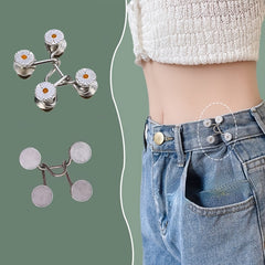 Daisy Pattern Safety Brooch Pin Buckle Minimalist Waist Tightener